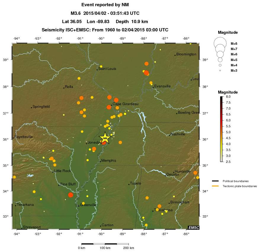 regional magnitude historical seismicity