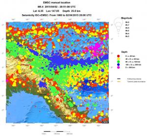 regional historical seismicity