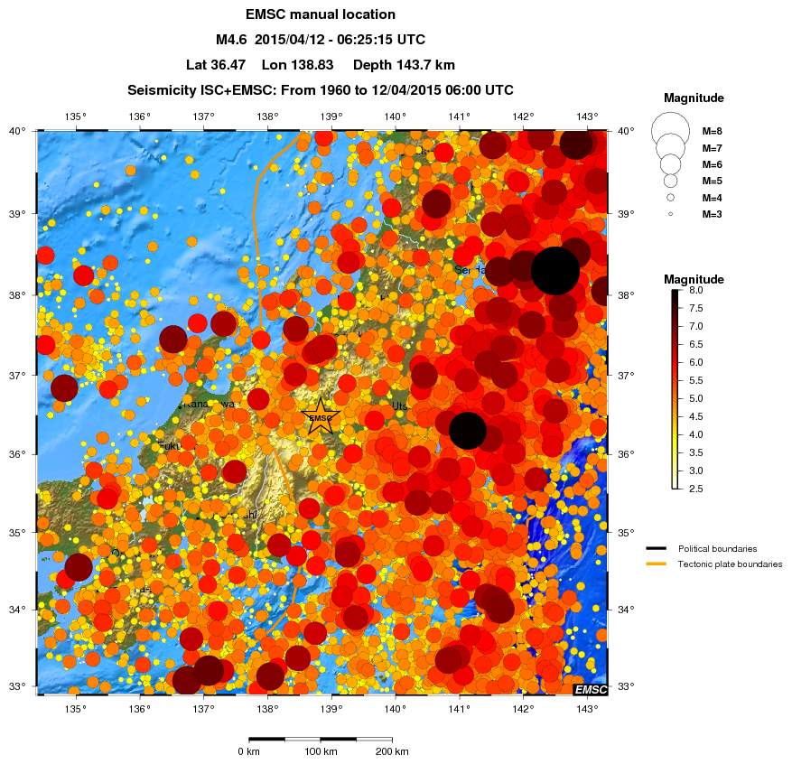 regional magnitude historical seismicity