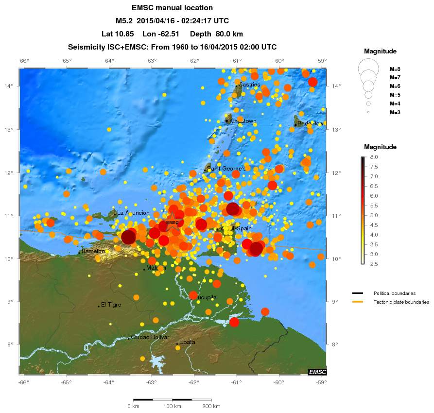 regional magnitude historical seismicity