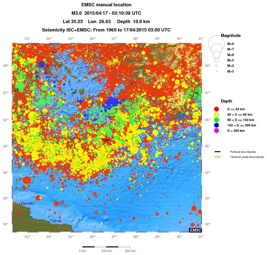 regional historical seismicity
