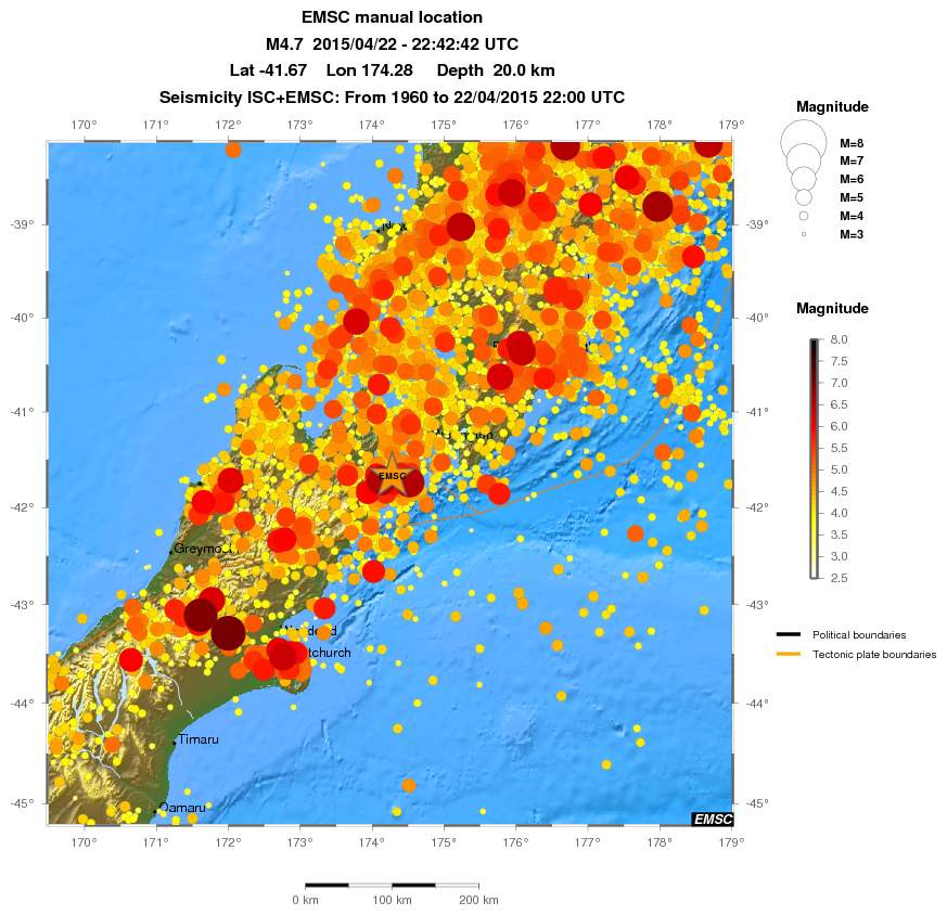 regional magnitude historical seismicity