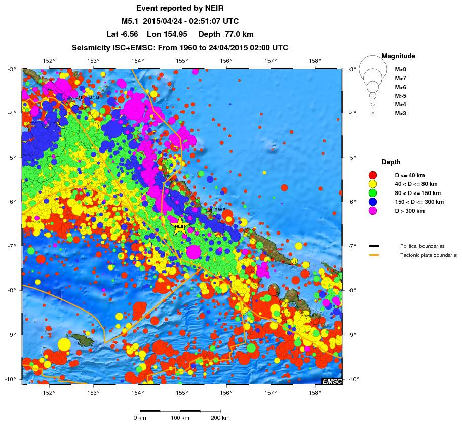 regional historical seismicity