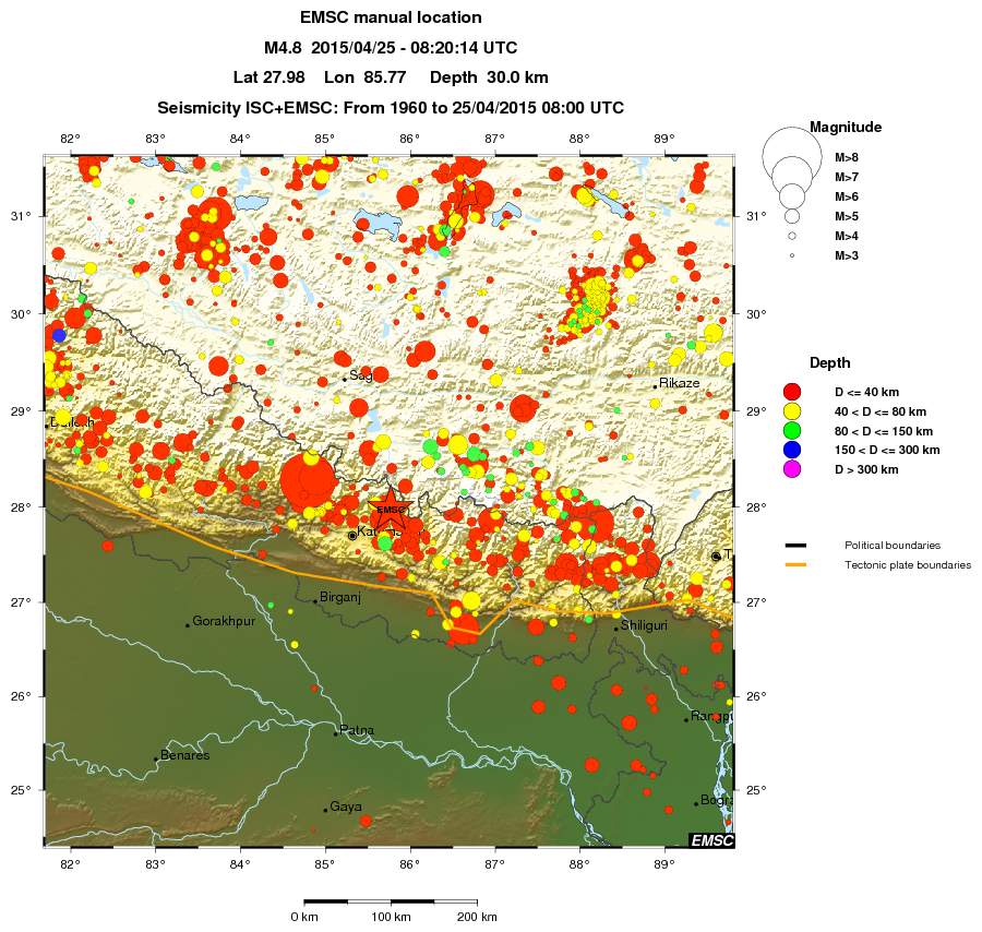 regional historical seismicity