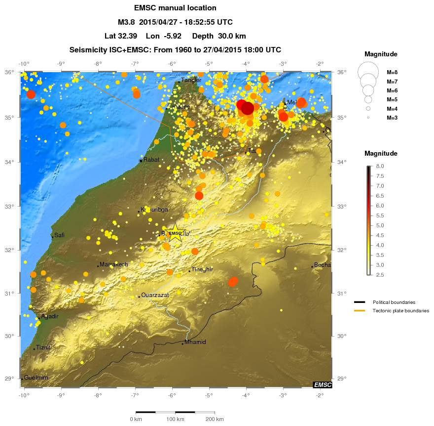 regional magnitude historical seismicity