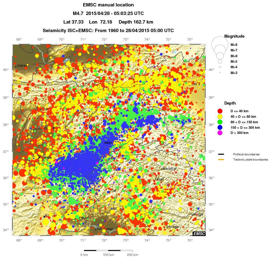 regional historical seismicity