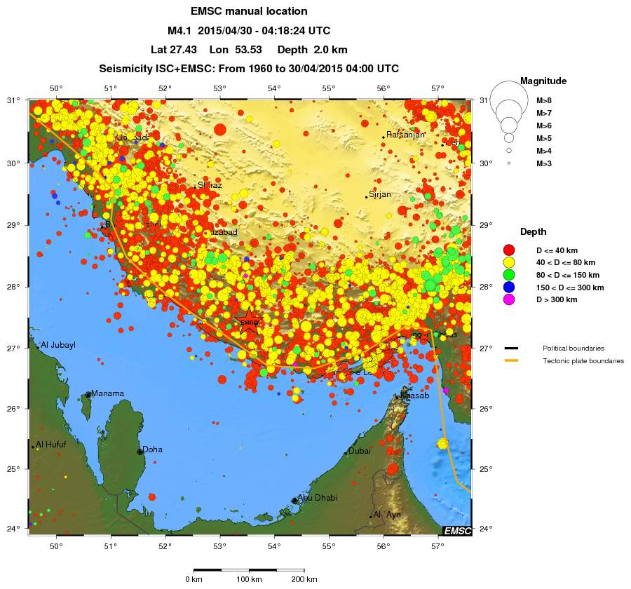 regional historical seismicity