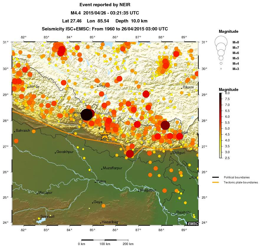 regional magnitude historical seismicity