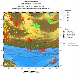 regional historical seismicity
