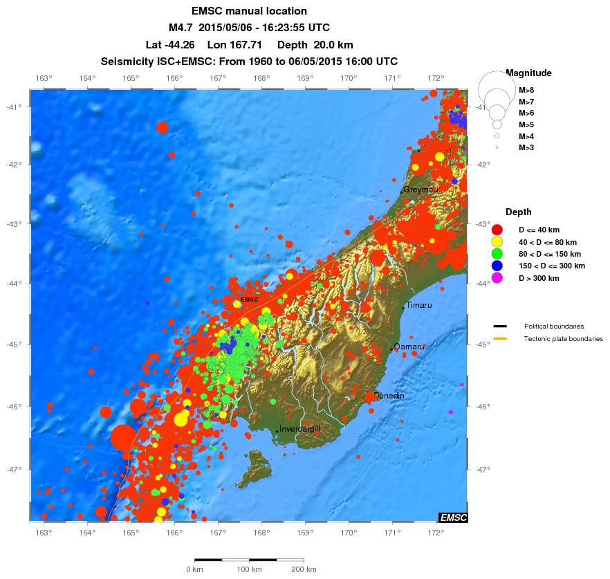 regional historical seismicity