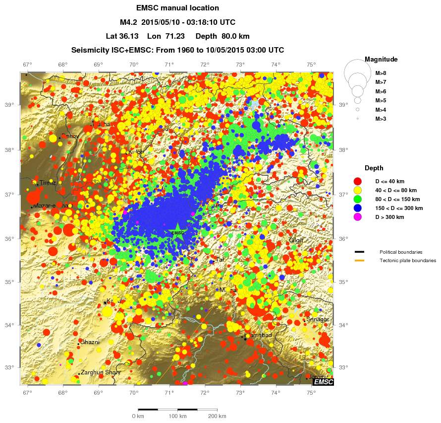 regional historical seismicity