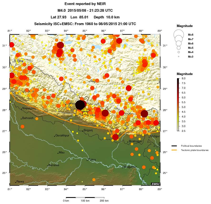 regional magnitude historical seismicity