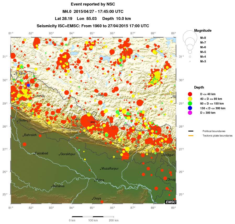 regional historical seismicity