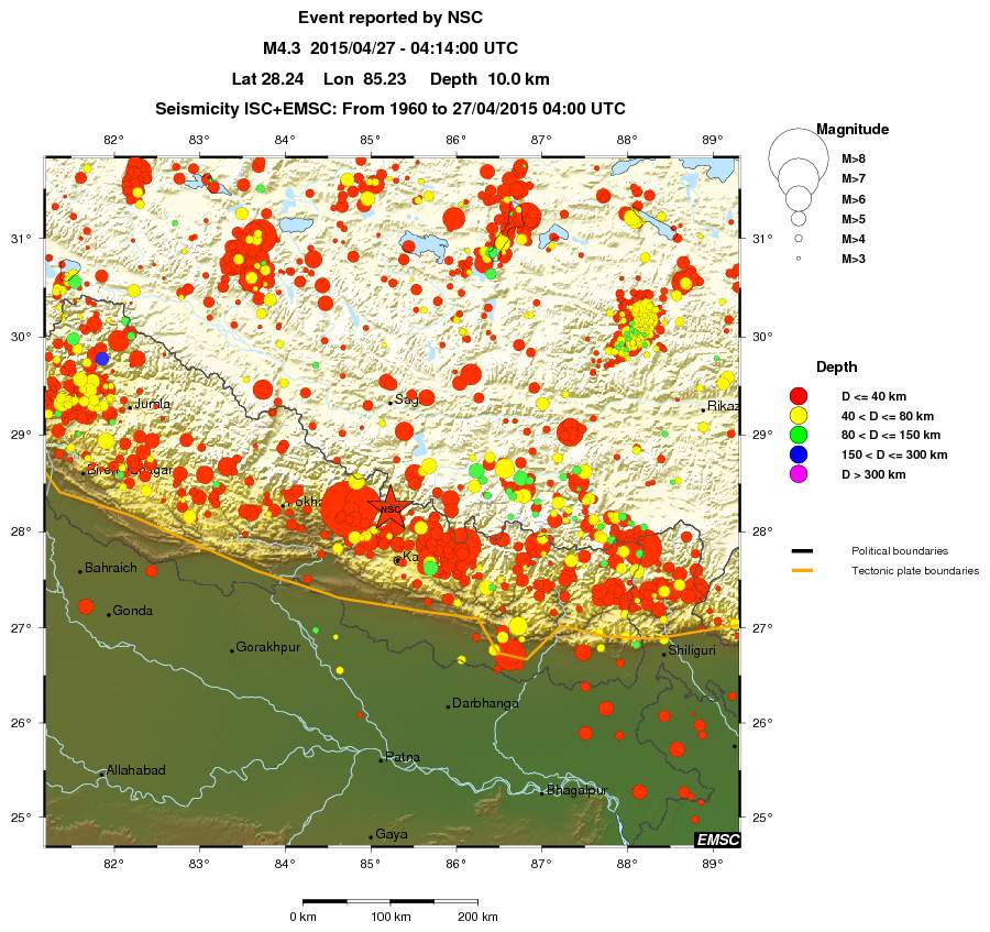 regional historical seismicity