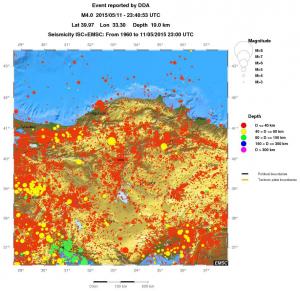 regional historical seismicity