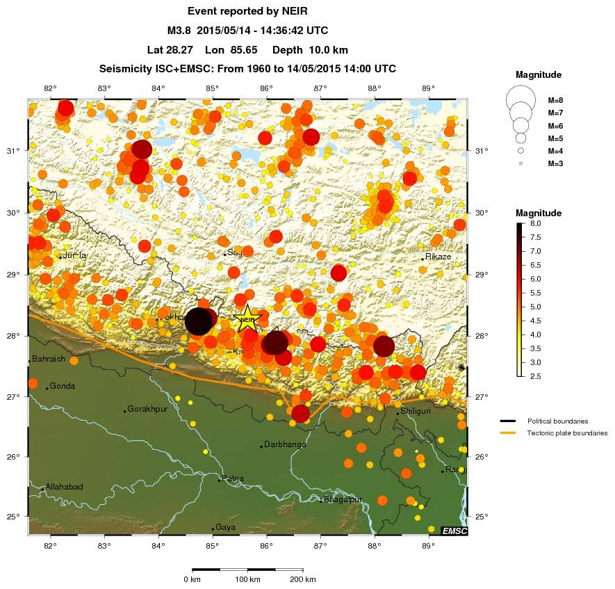 regional magnitude historical seismicity