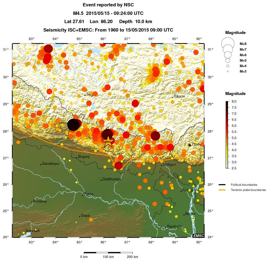 regional magnitude historical seismicity