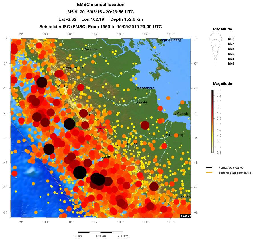 regional magnitude historical seismicity