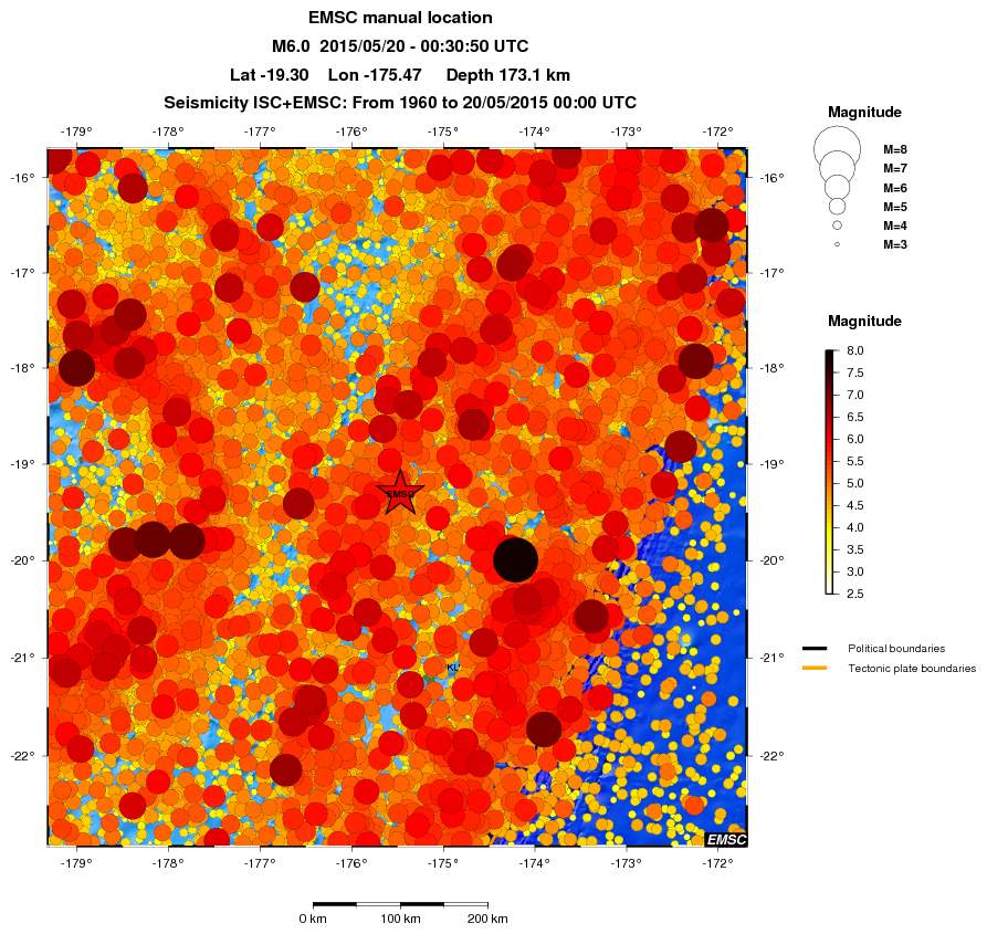 regional magnitude historical seismicity