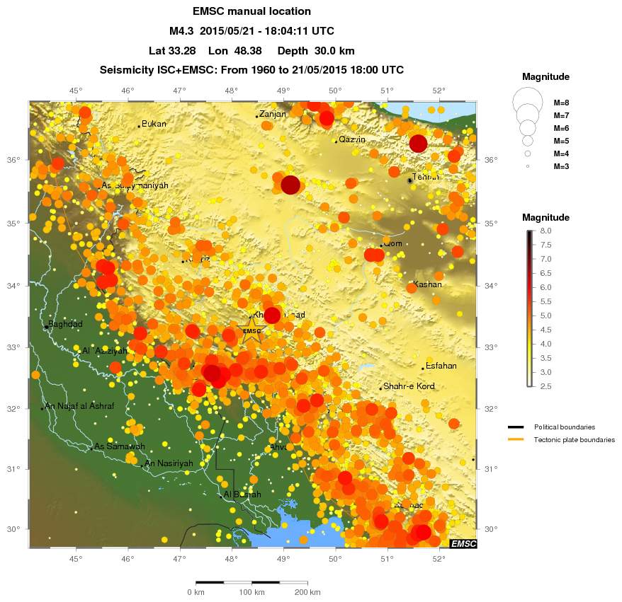 regional magnitude historical seismicity