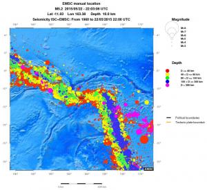 wide historical seismicity