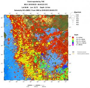 regional historical seismicity