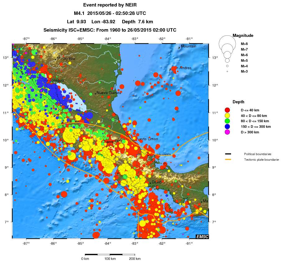 regional historical seismicity