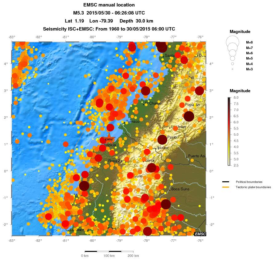 regional magnitude historical seismicity