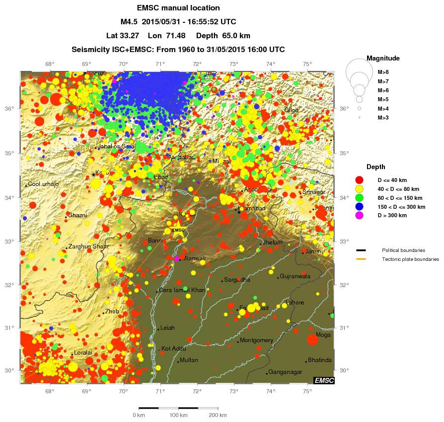 regional historical seismicity