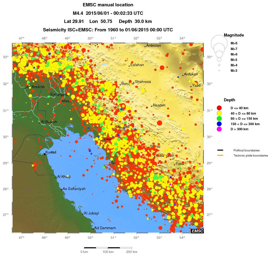 regional historical seismicity