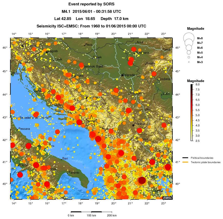 regional magnitude historical seismicity