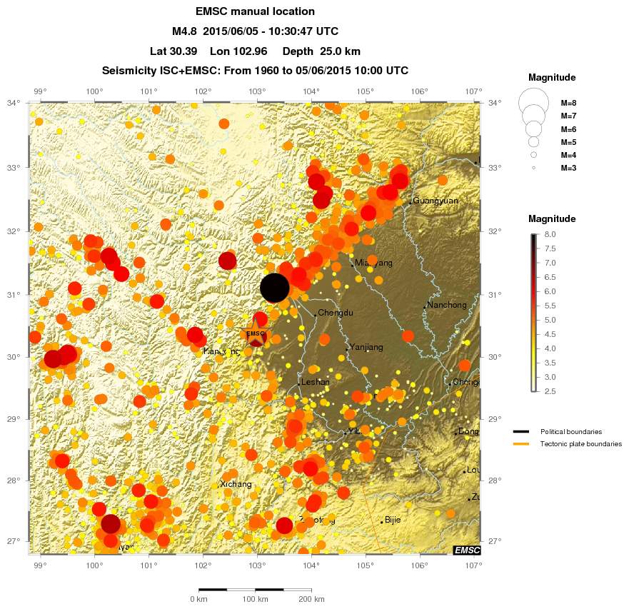 regional magnitude historical seismicity