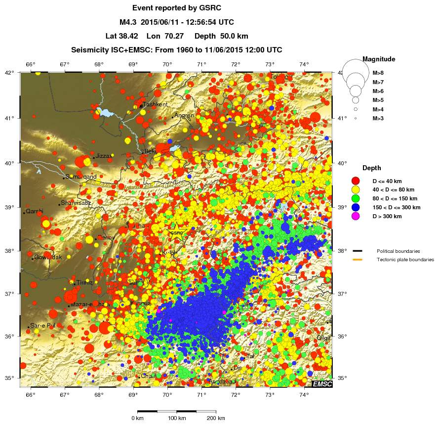 regional historical seismicity