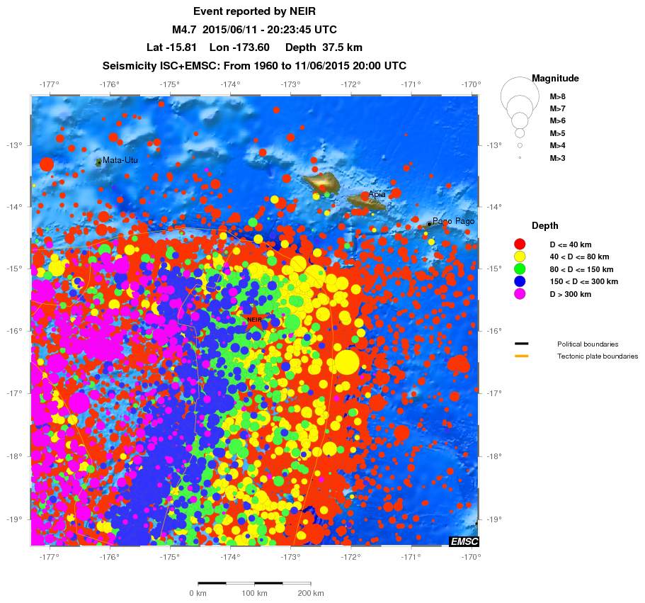 regional historical seismicity