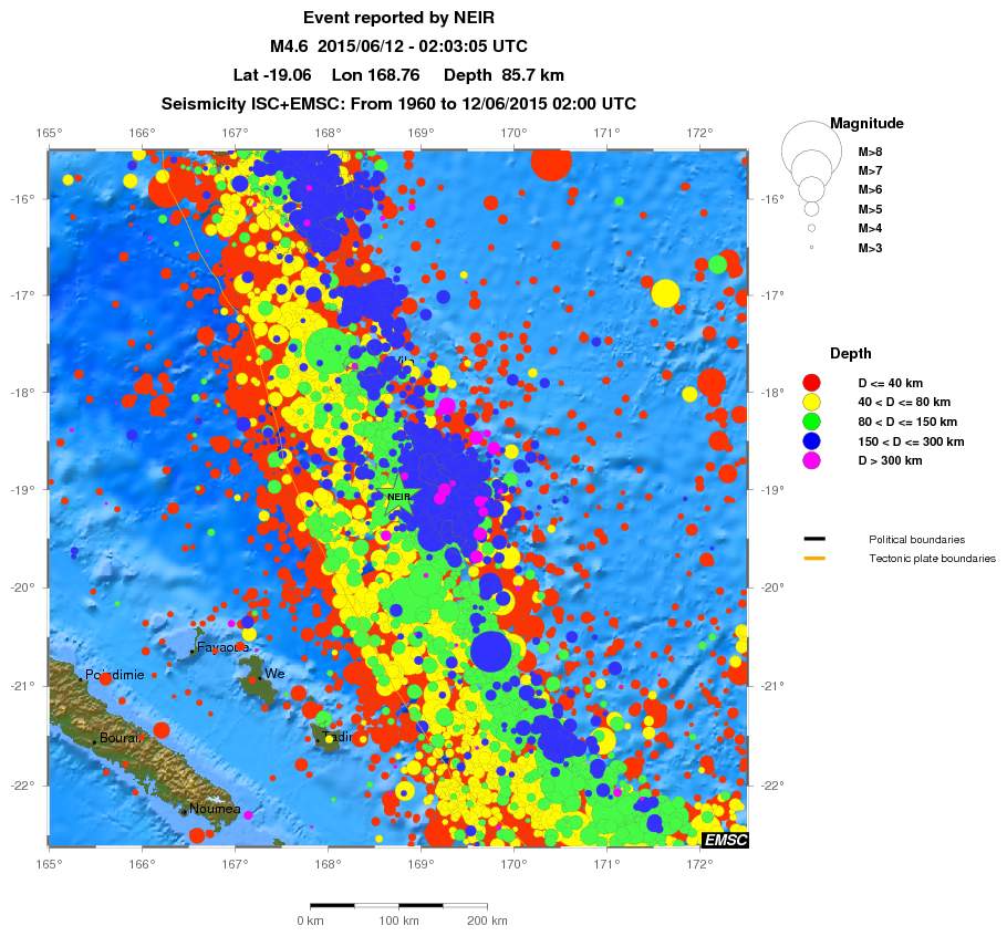 regional historical seismicity