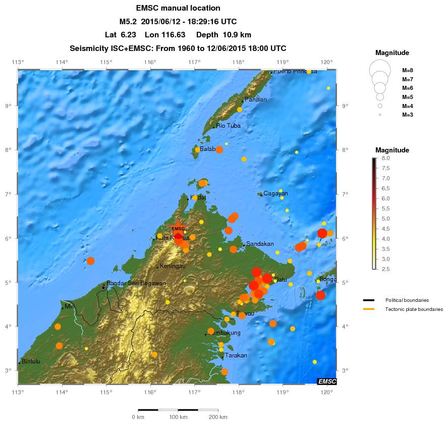 regional magnitude historical seismicity