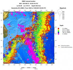 wide historical seismicity