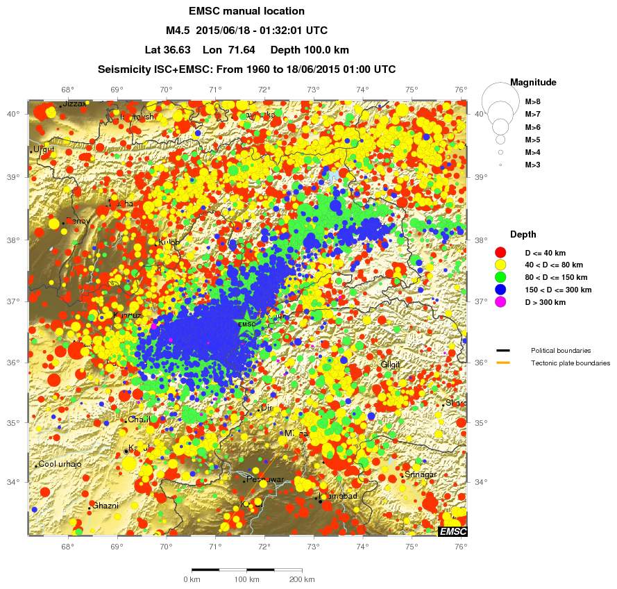 regional historical seismicity