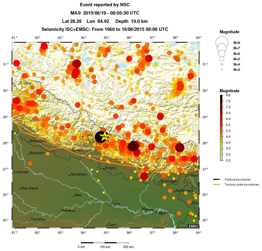 regional magnitude historical seismicity
