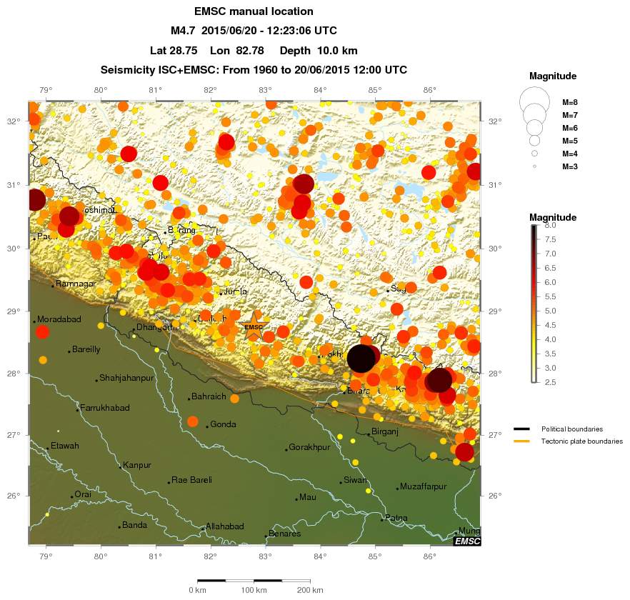 regional magnitude historical seismicity
