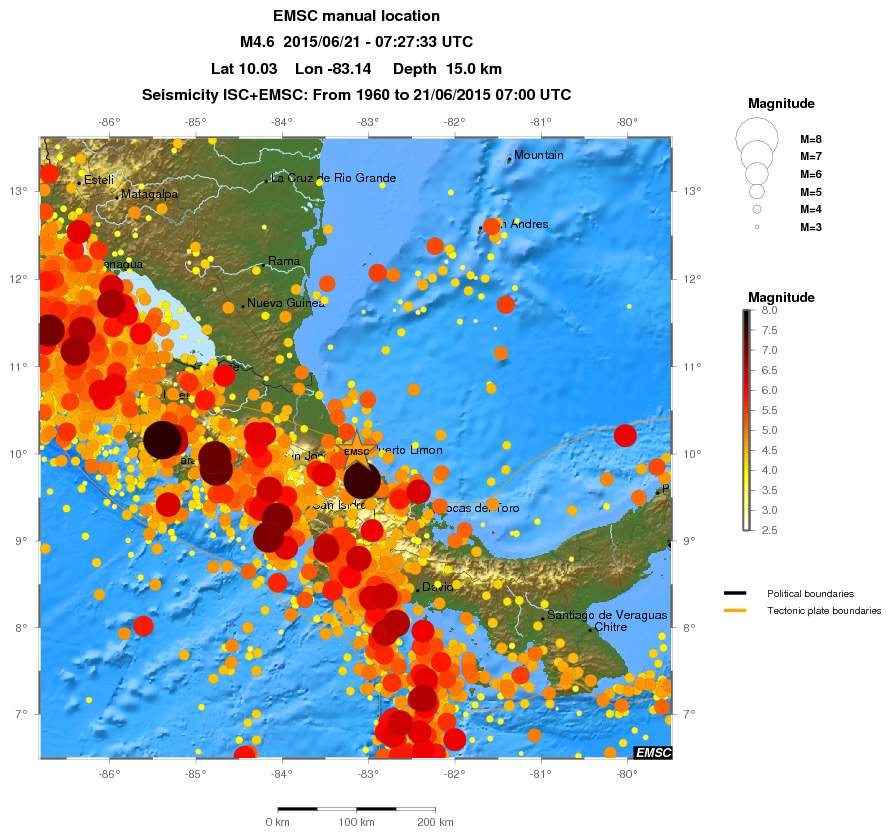 regional magnitude historical seismicity