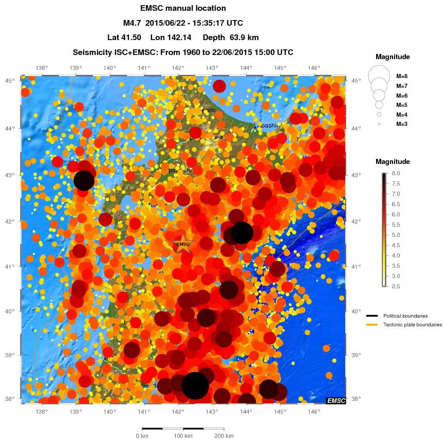 regional magnitude historical seismicity