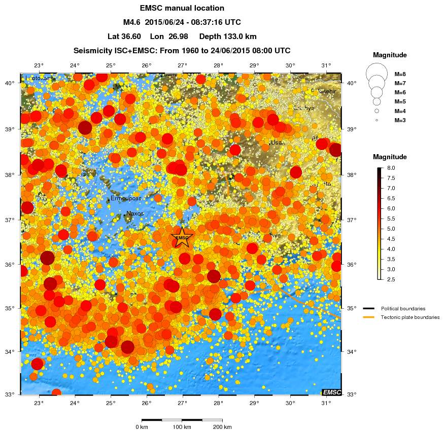 regional magnitude historical seismicity