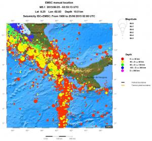regional historical seismicity