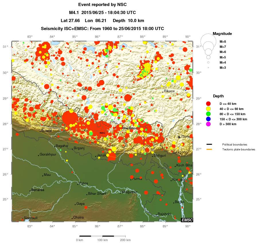 regional historical seismicity