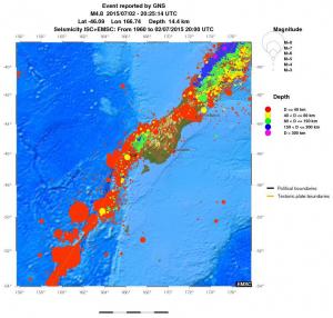 wide historical seismicity