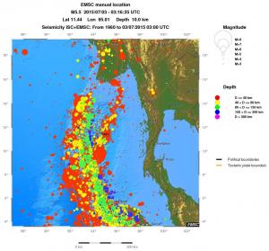 wide historical seismicity