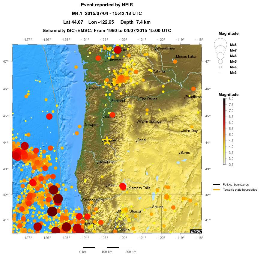 regional magnitude historical seismicity