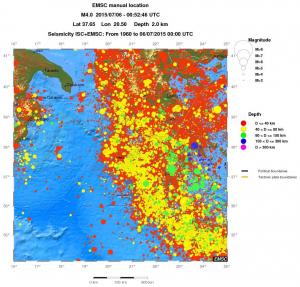regional historical seismicity
