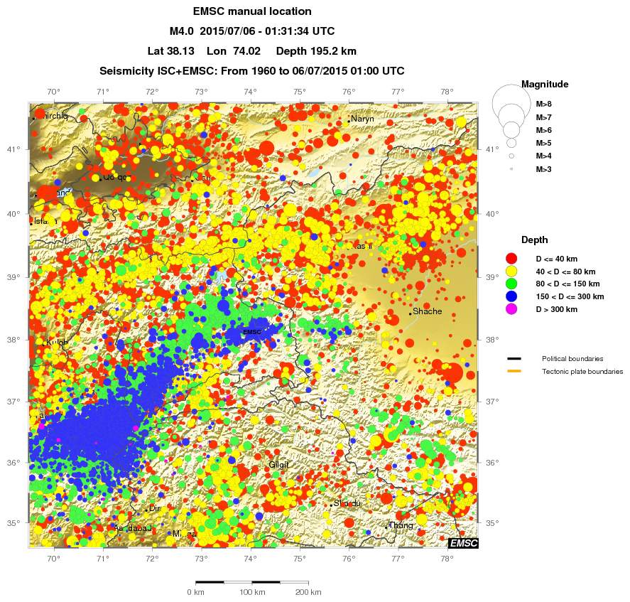 regional historical seismicity